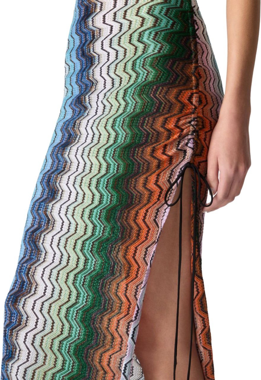 Missoni Dresses Multi Blk/Green/Orange Divers