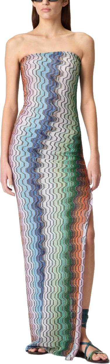 Missoni Dresses Multi Blk/Green/Orange Divers