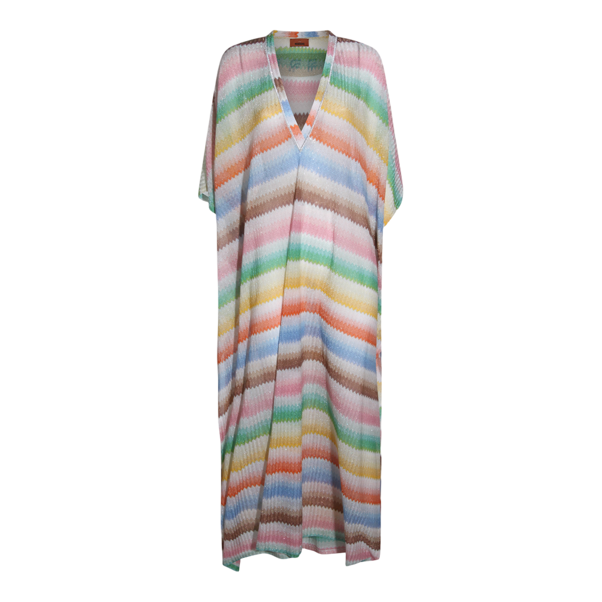Missoni Fitted Midi Dress with Zigzag Pattern Rood