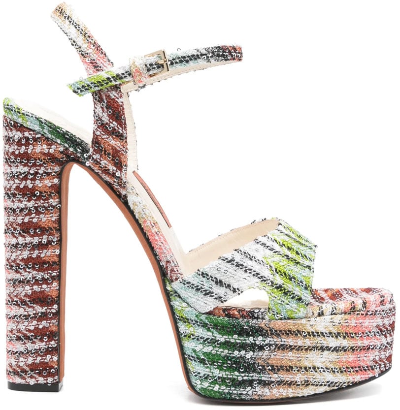 Missoni Sandals Verde Lurex Divers