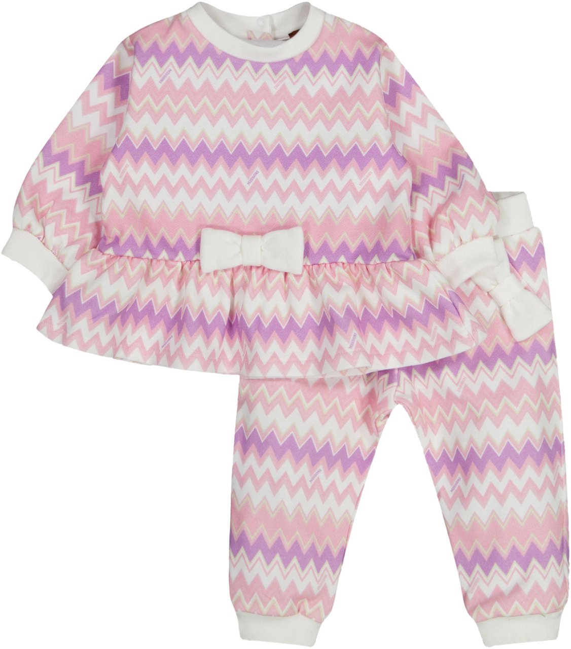 Missoni Missoni Baby Meisjes Joggingpak In Licht Roze Roze