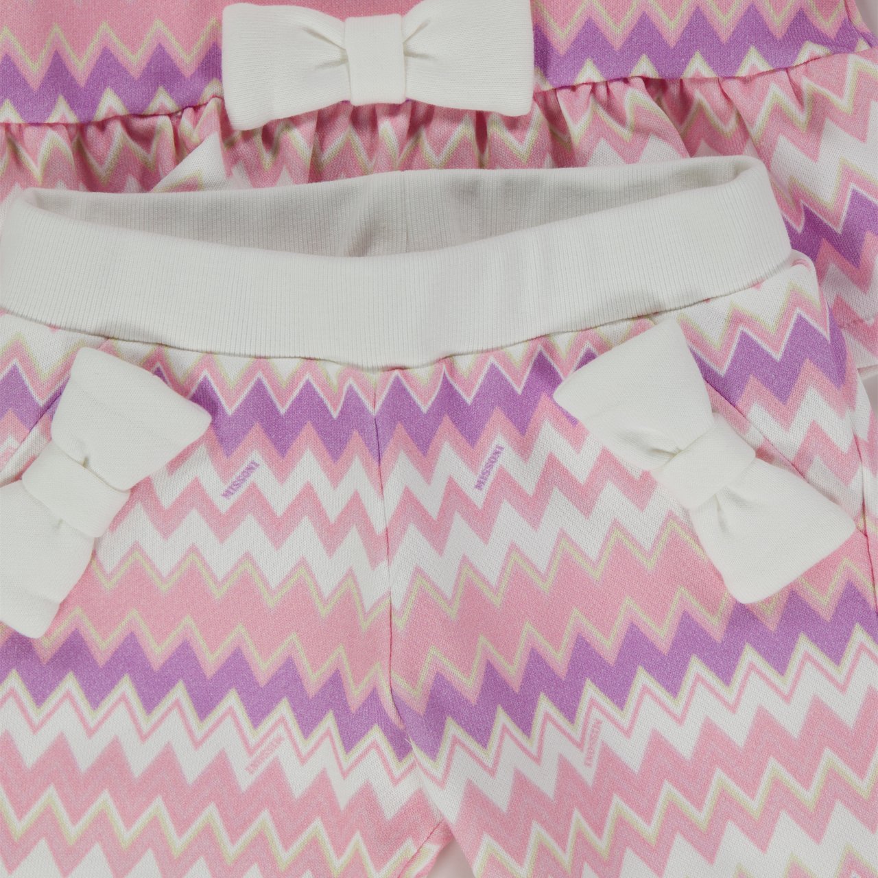 Missoni Missoni Baby Meisjes Joggingpak In Licht Roze Roze