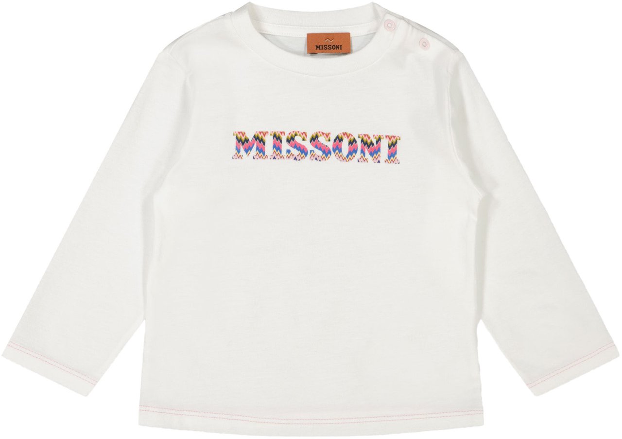 Missoni Missoni Baby Meisjes T-Shirt In Wit Wit