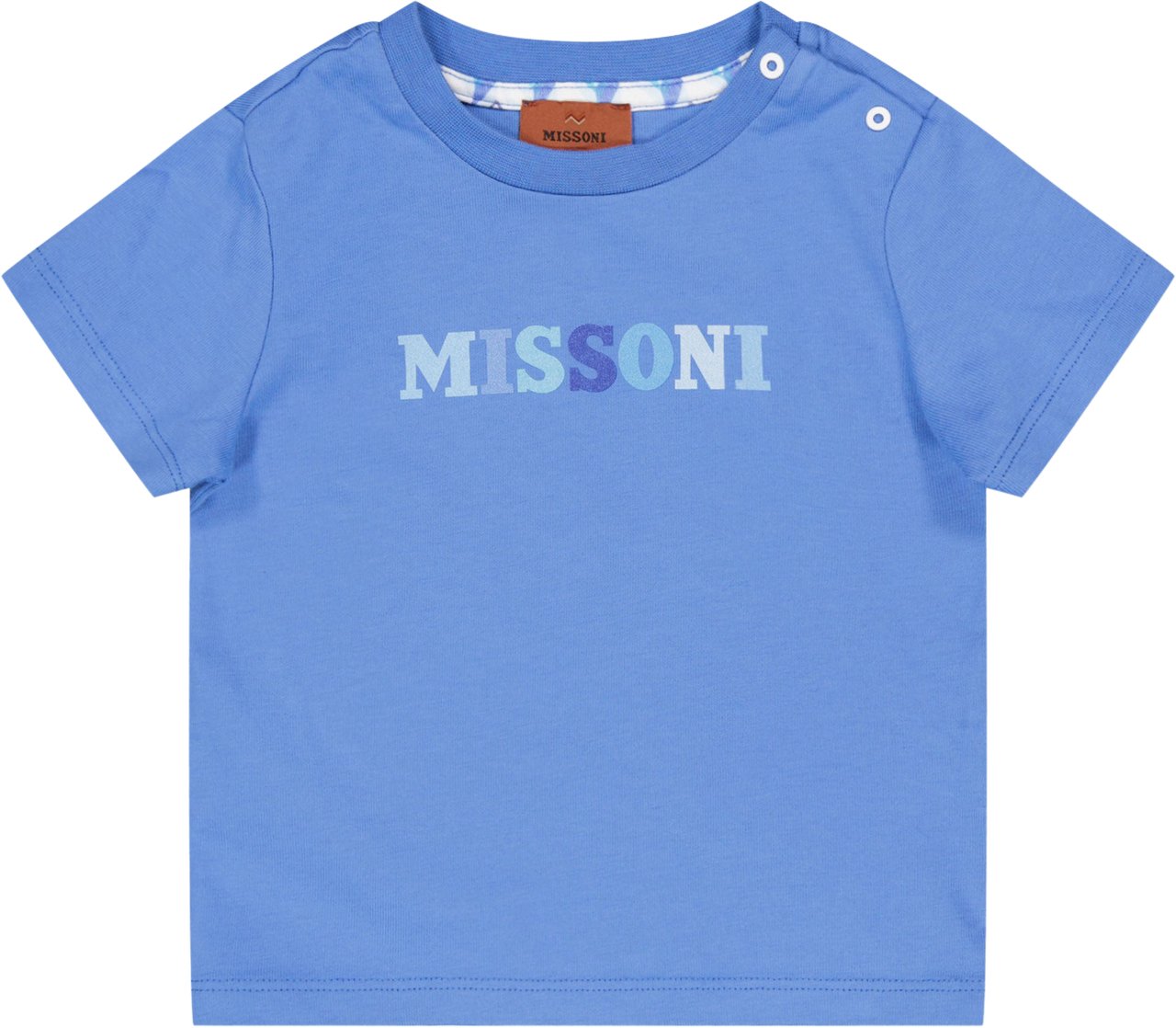 Missoni Missoni Baby Jongens T-Shirt In Blauw Blauw