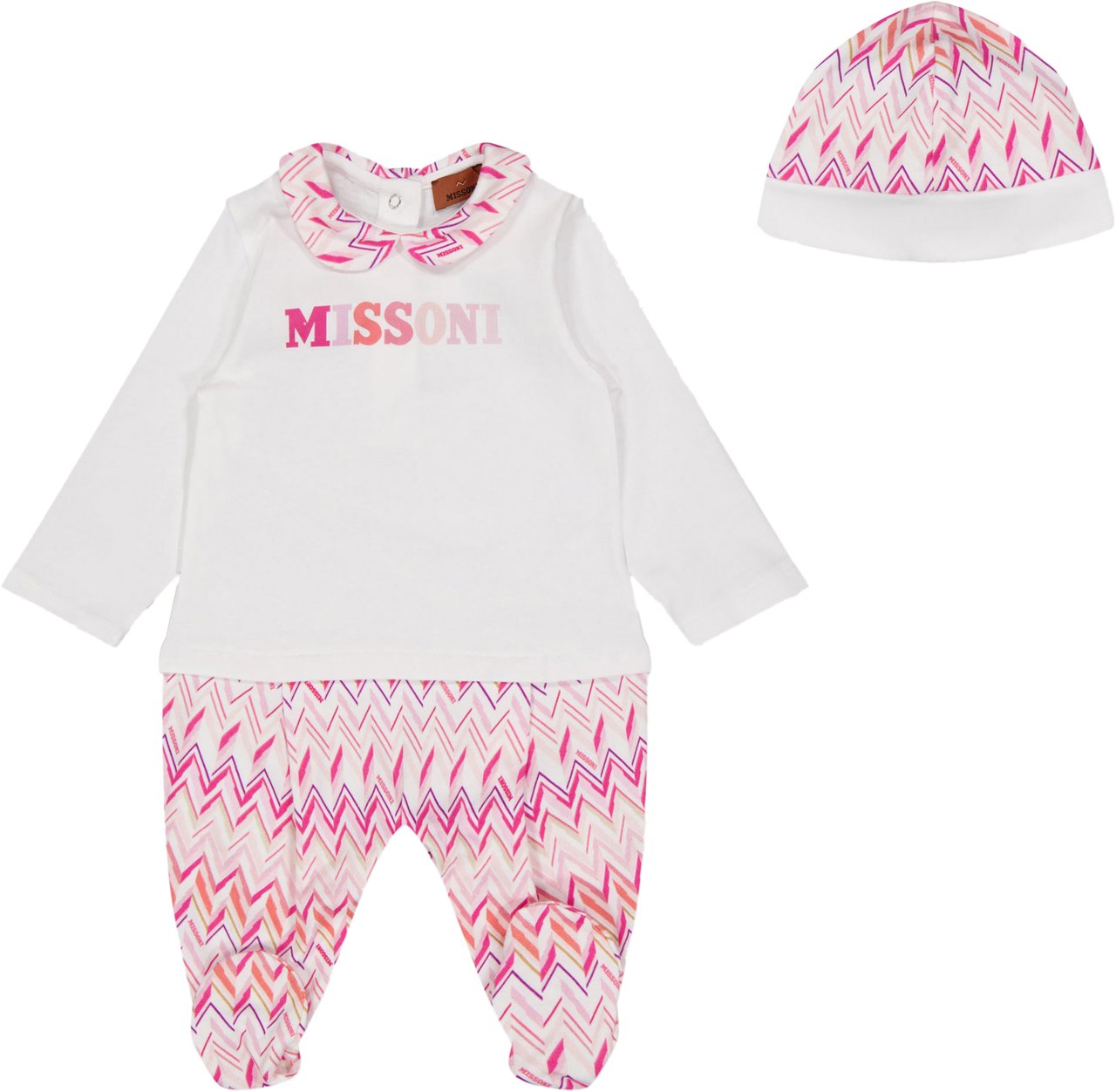 Missoni Missoni Baby Meisjes Boxpakje In Wit Wit