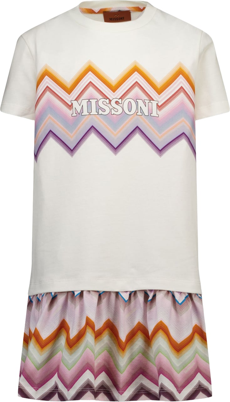 Missoni Kinder Meisjes Jurk In Off White Wit