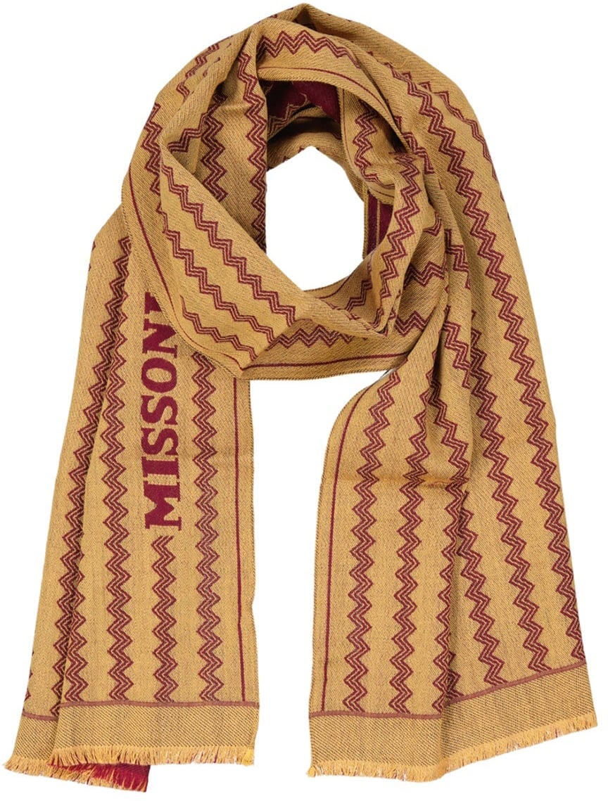 Missoni MISSONI Wool Scarf Geel