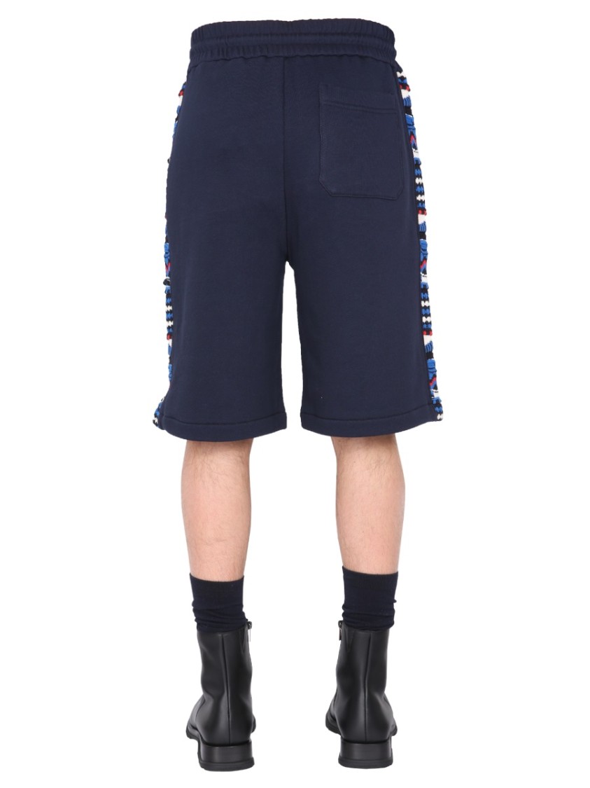 Missoni Embroidered Logo And Jacquard Insert Bermuda Zwart