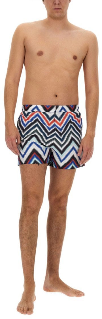 Missoni Vibrant Zigzag Pattern Swimsuit By Missoni Divers