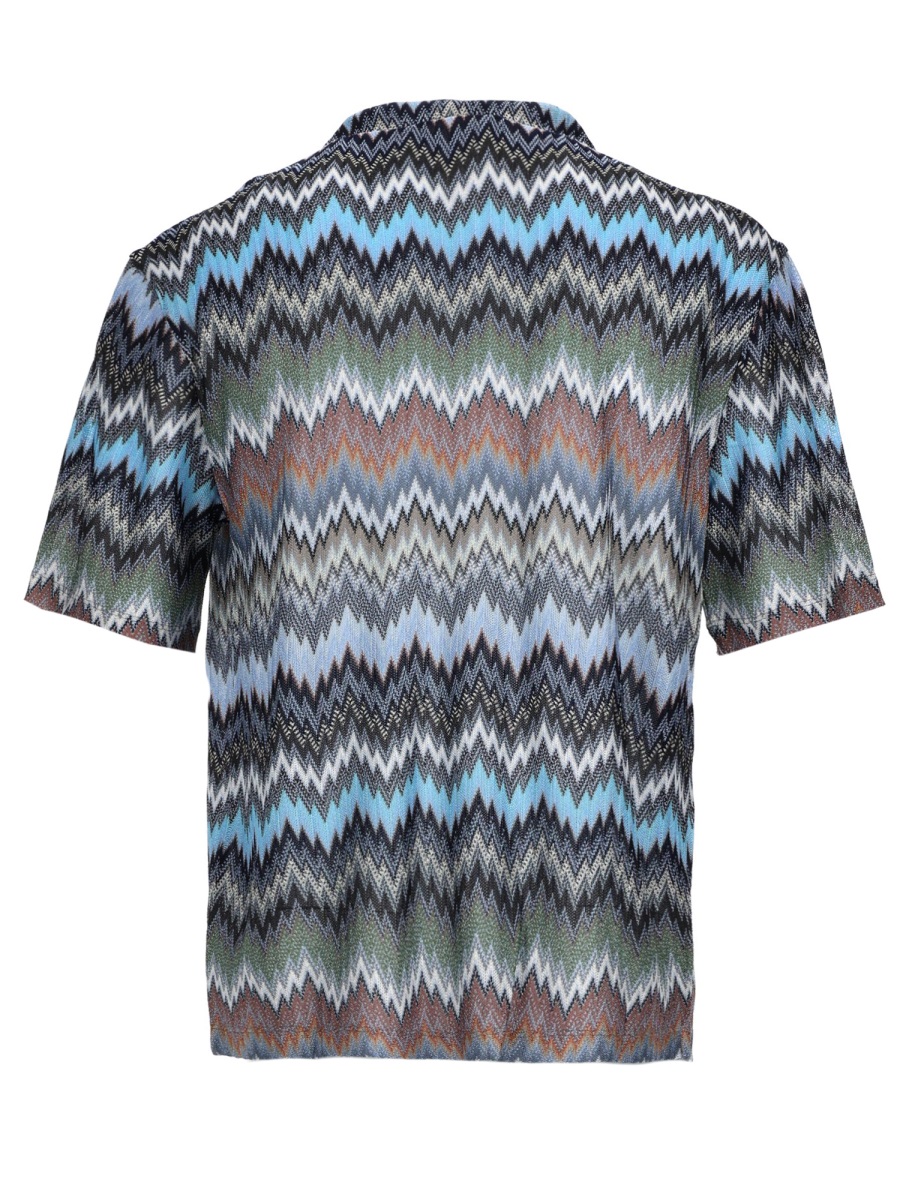 Missoni Multicolor Zigzag Print Viscose Shirt Grijs