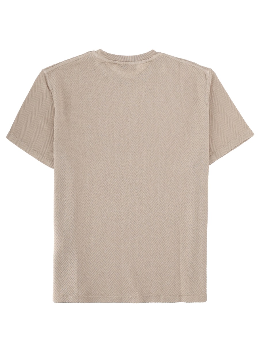 Missoni Neutrals Herringbone Pattern Boxy Cotton-Viscose T-Shirt Neutraal