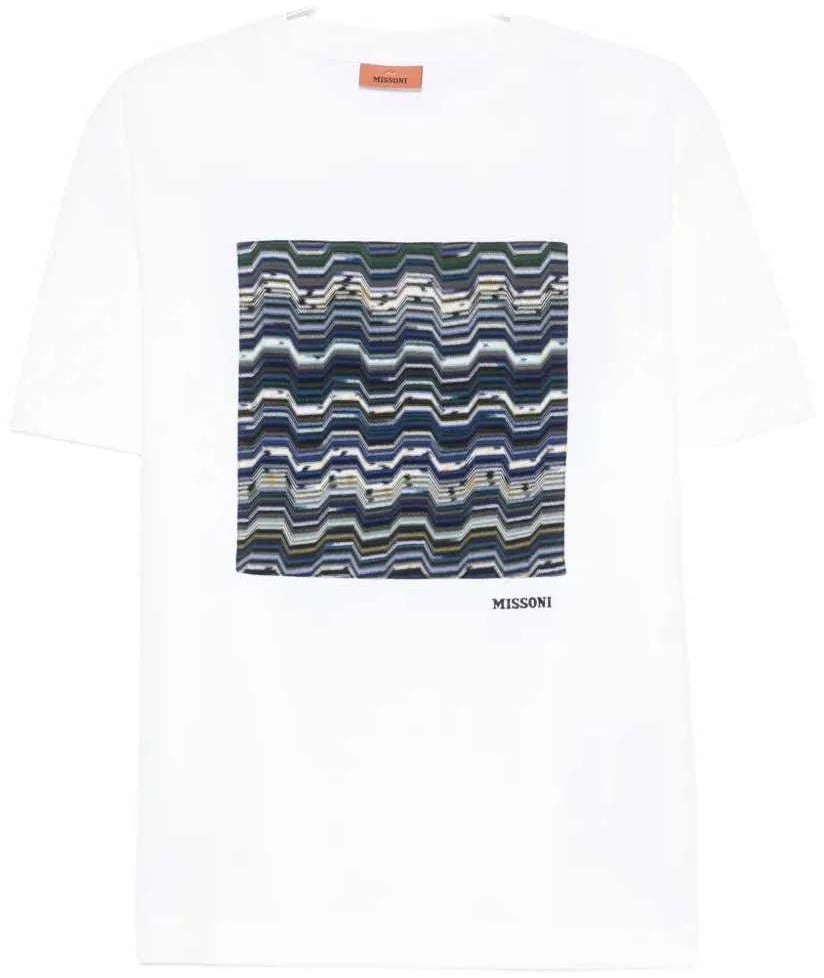 Missoni T-Shirts And Polos White/Blue Tones Wit