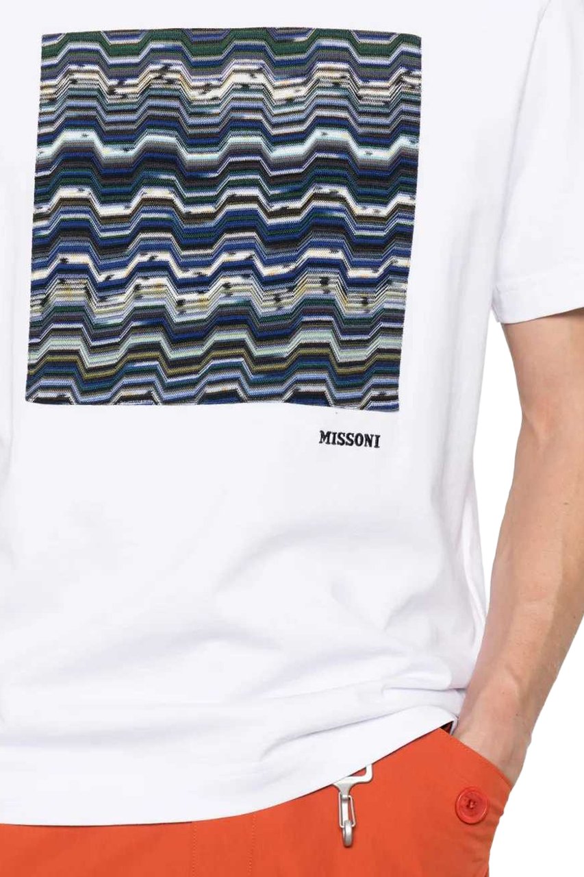 Missoni T-Shirts And Polos White/Blue Tones Wit