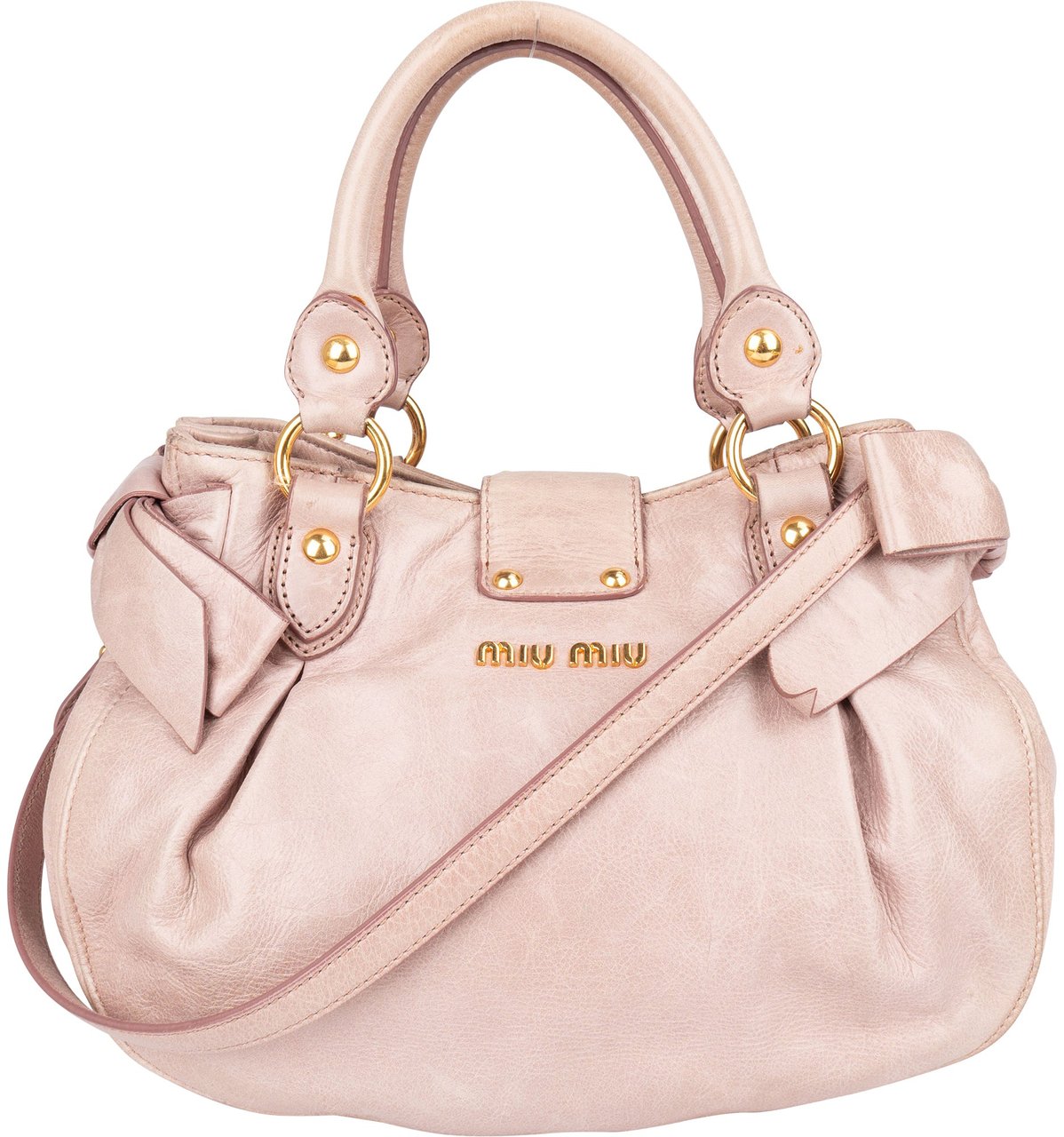 Miu Miu Miu Miu Vitello Lux Bow Handbag Rood