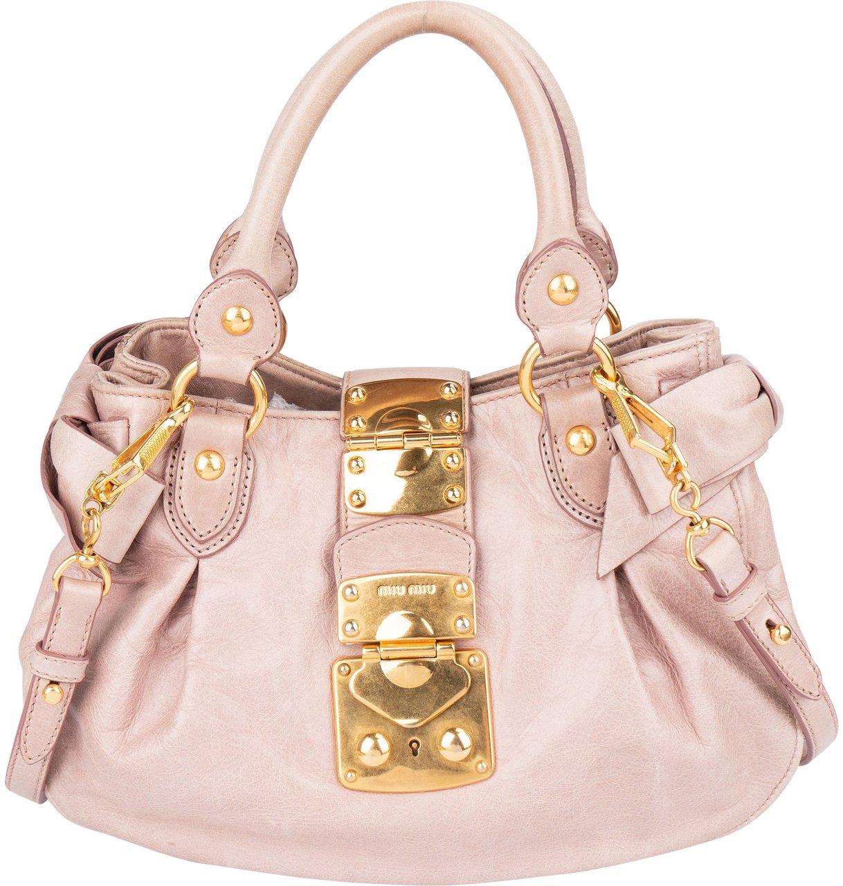 Miu Miu Miu Miu Vitello Lux Bow Handbag Rood