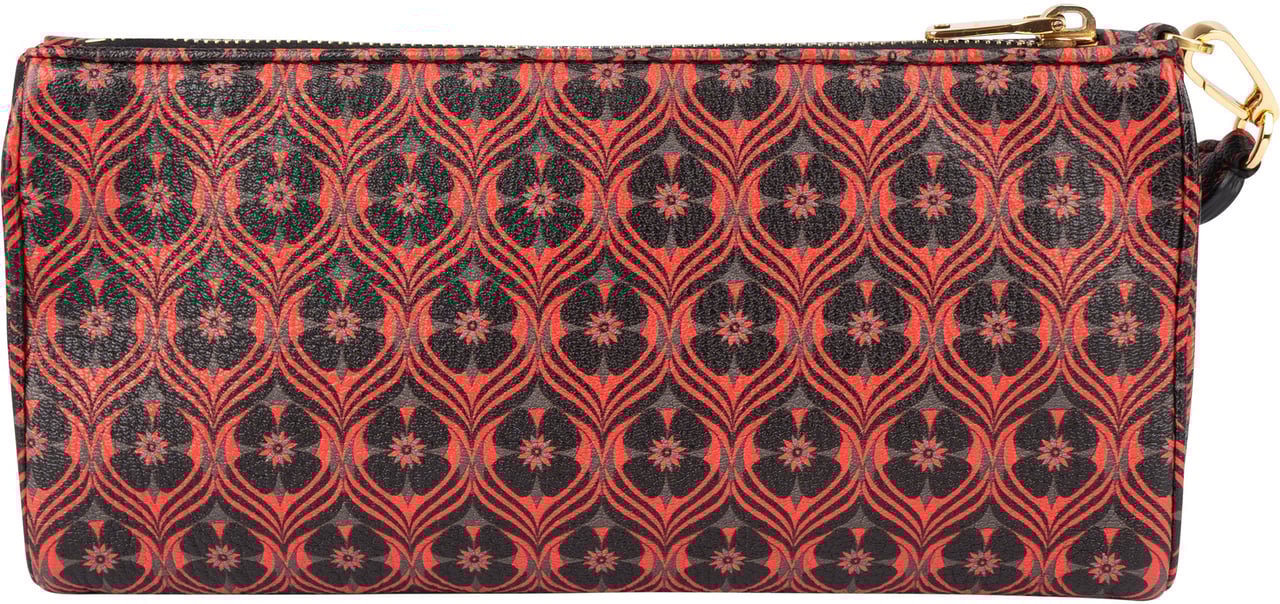 Miu Miu Miu Miu Printed Leather Wristlet Pouch Rood