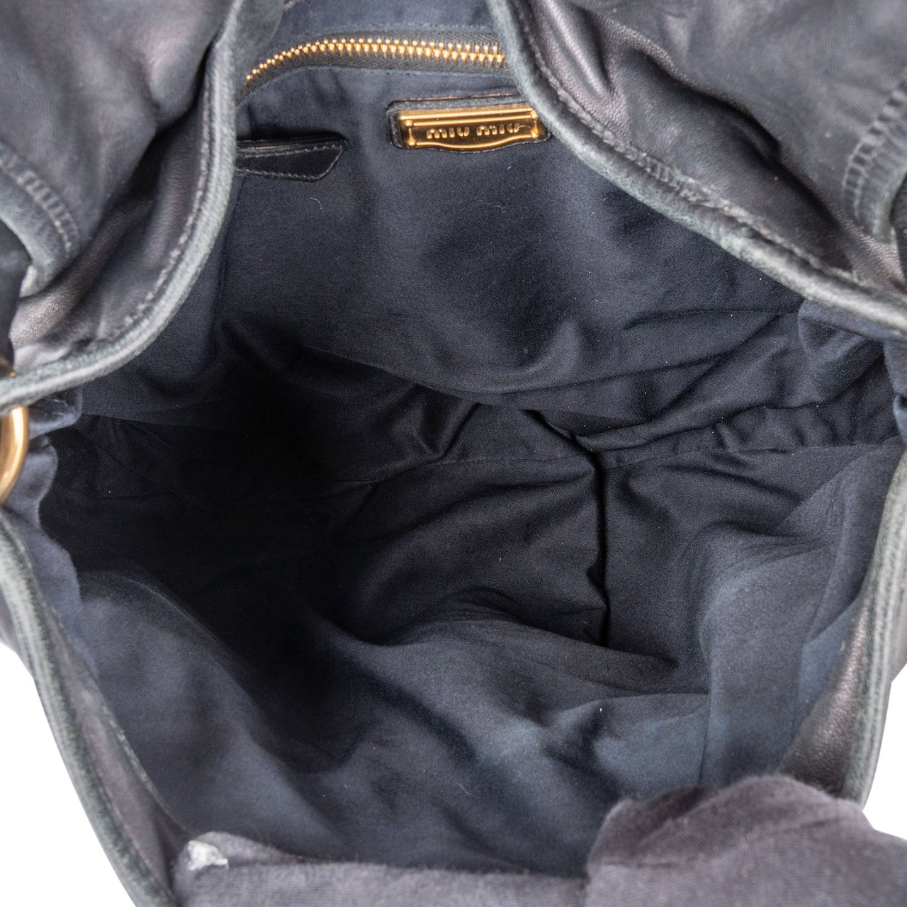 Miu Miu Miu Miu Quilted Leather City Handbag Zwart