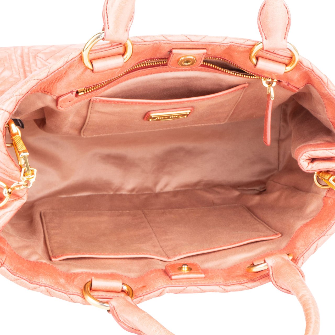 Miu Miu Miu Miu Quilted Leather City Handbag Divers
