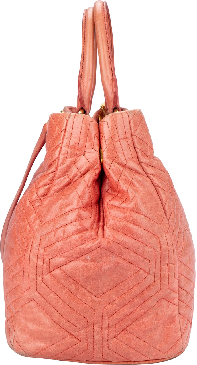 Miu Miu Miu Miu Quilted Leather Trapu City Handbag Divers