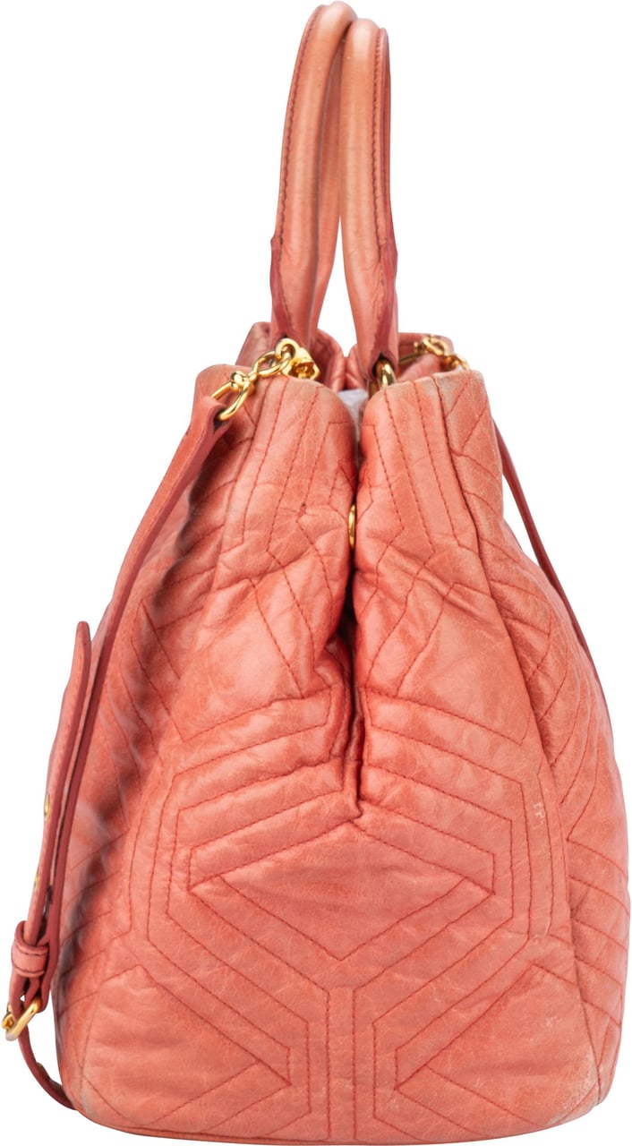 Miu Miu Miu Miu Quilted Leather Trapu City Handbag Divers