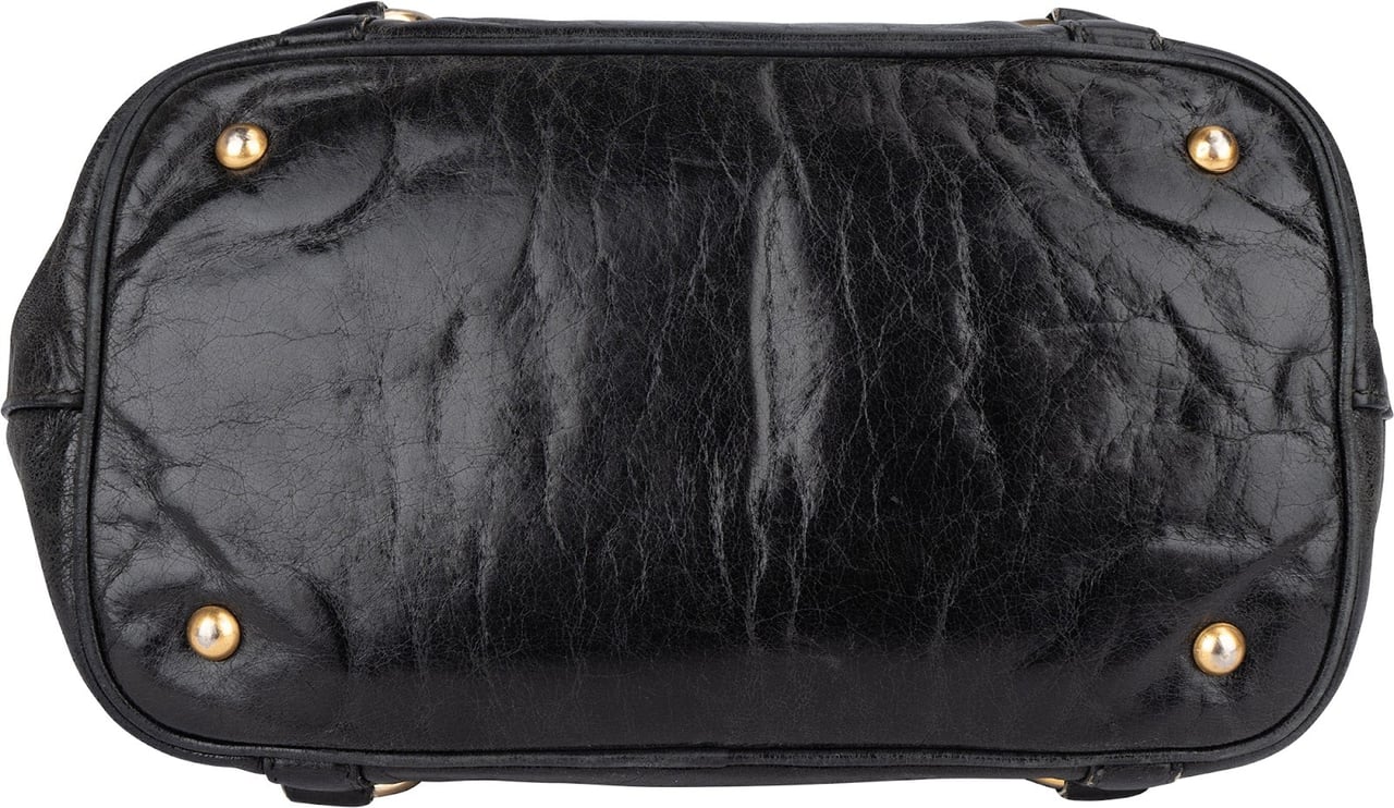 Miu Miu Miu Miu Vitello Lux Handbag Zwart