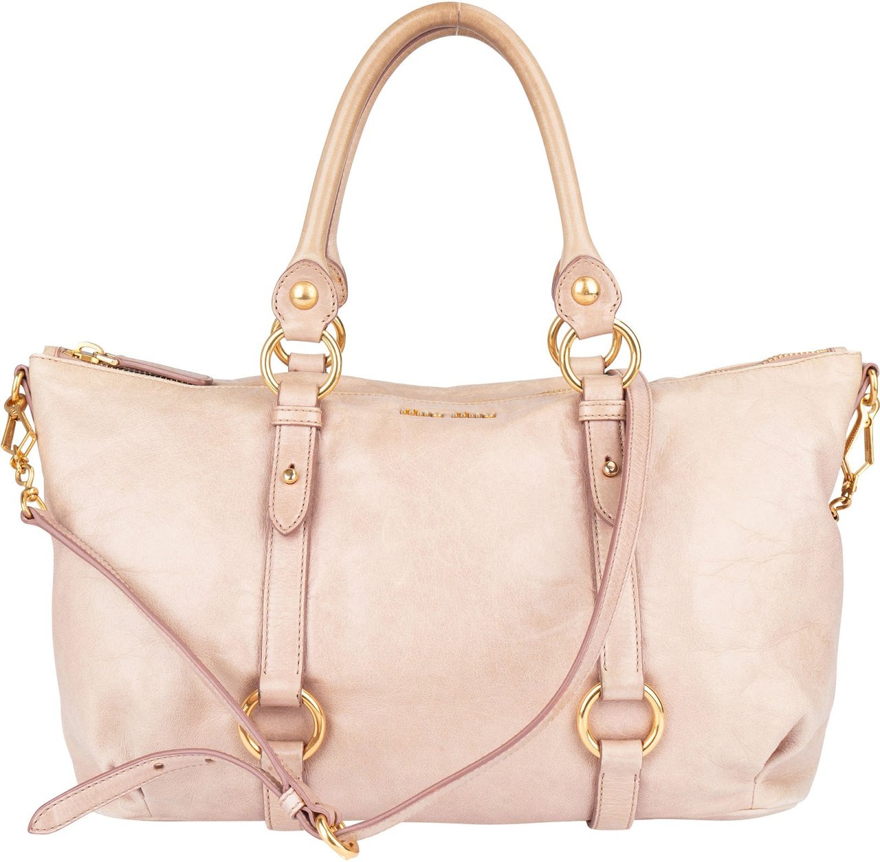 Miu Miu Miu Miu Vitello Lux Satchel City Handbag Rood