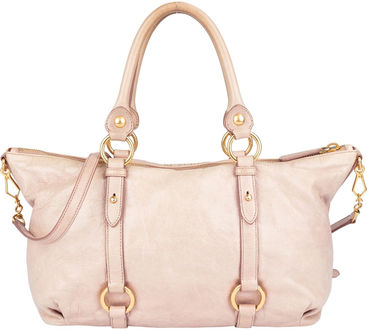 Miu Miu Miu Miu Vitello Lux Satchel City Handbag Rood