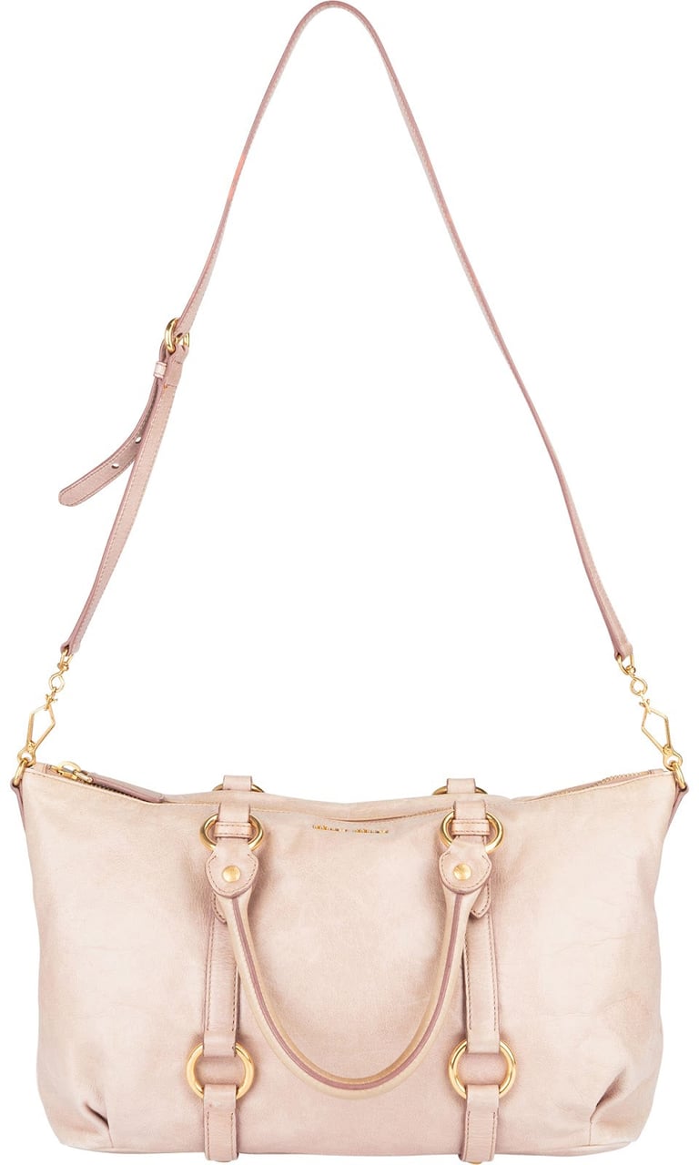 Miu Miu Miu Miu Vitello Lux Satchel City Handbag Rood