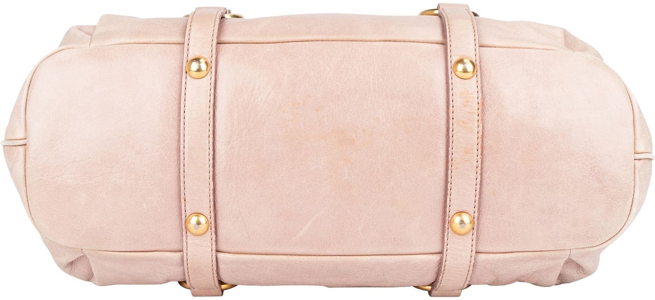 Miu Miu Miu Miu Vitello Lux Satchel City Handbag Rood