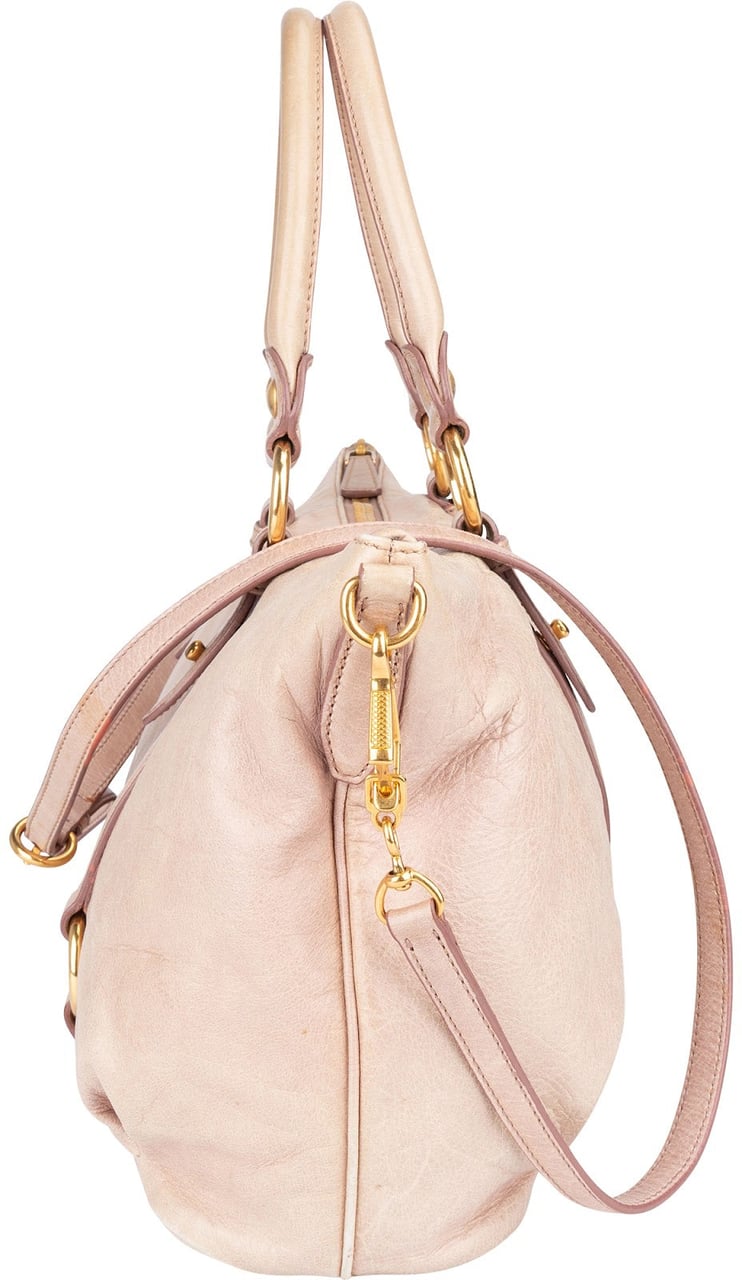 Miu Miu Miu Miu Vitello Lux Satchel City Handbag Rood