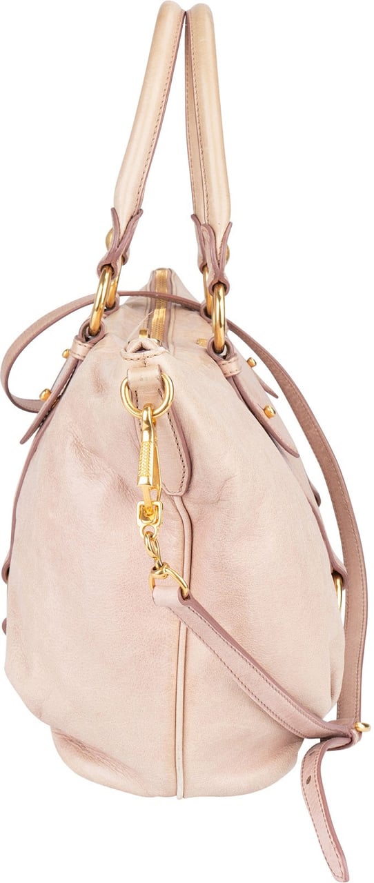 Miu Miu Miu Miu Vitello Lux Satchel City Handbag Rood