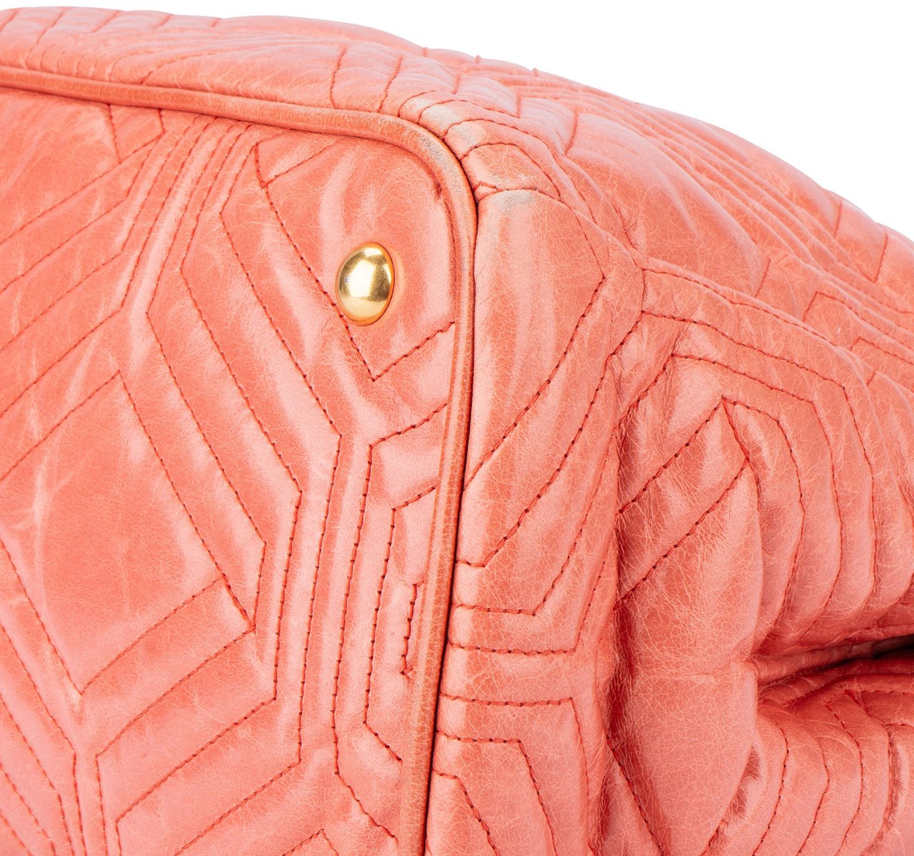 Miu Miu Miu Miu Quilted Leather Trapu Handbag Roze
