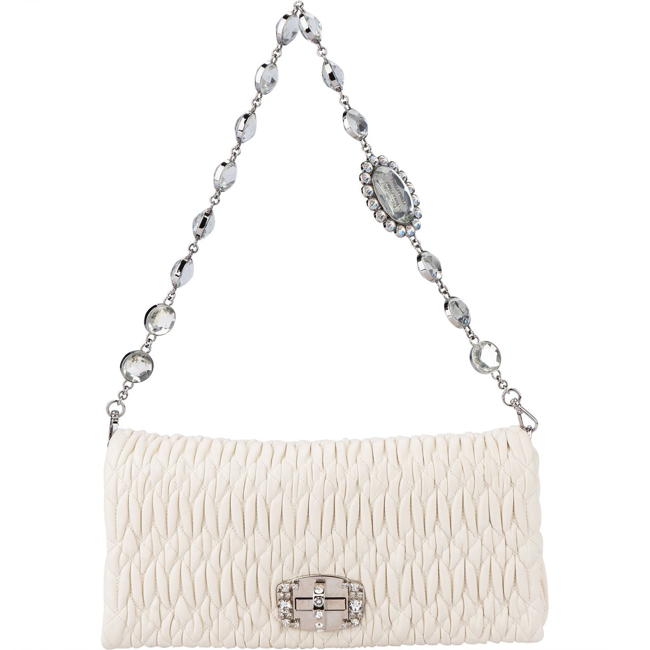 Miu Miu Miu Miu Quilted Leather Crystal Shoulder Bag Divers