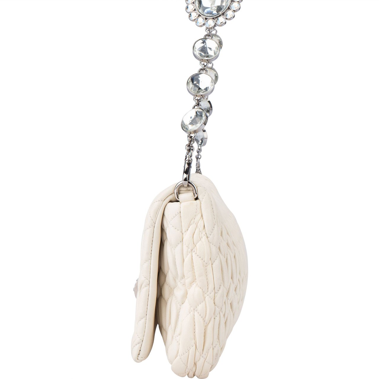 Miu Miu Miu Miu Quilted Leather Crystal Shoulder Bag Divers