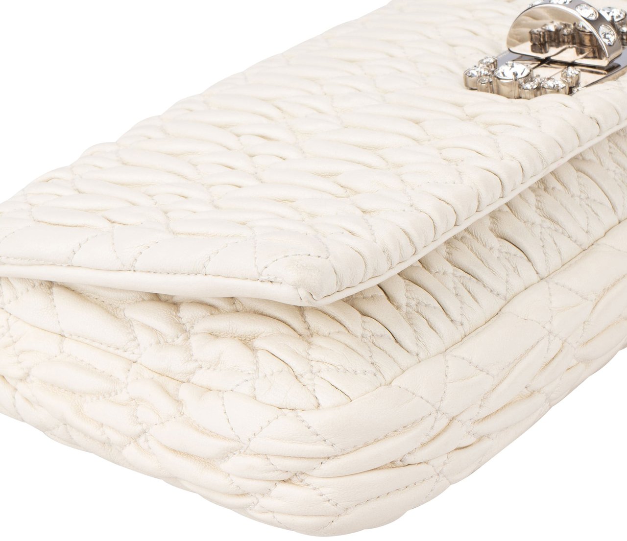 Miu Miu Miu Miu Quilted Leather Crystal Shoulder Bag Divers