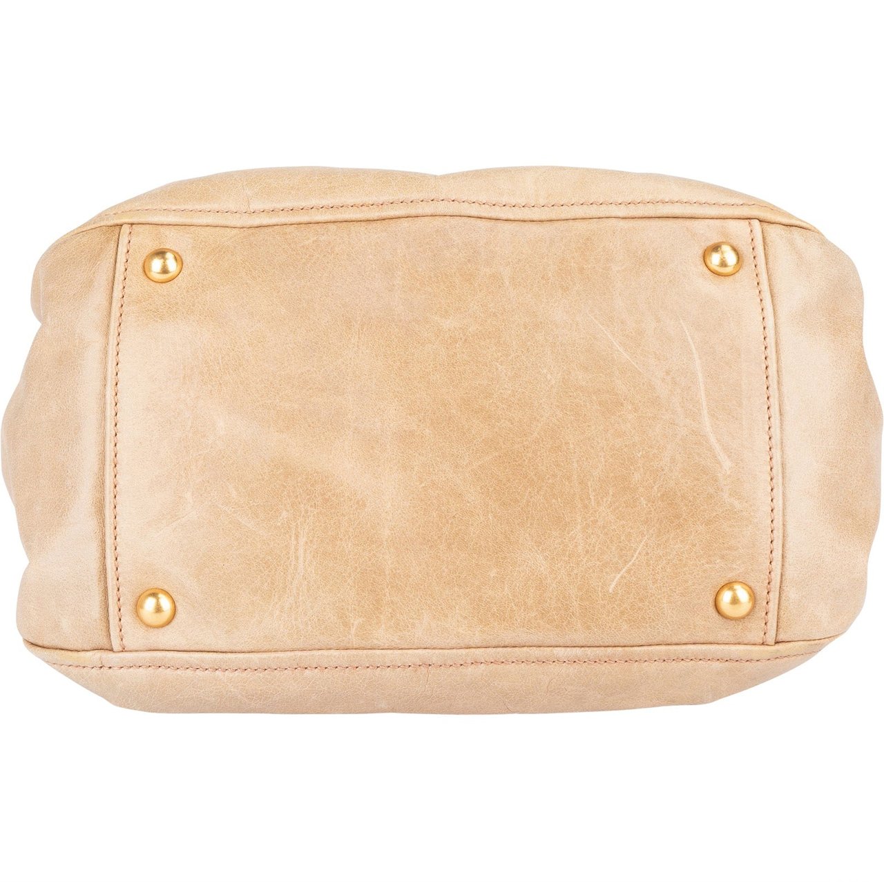 Miu Miu Miu Miu Vitello Lux Bow Bag Handbag Beige