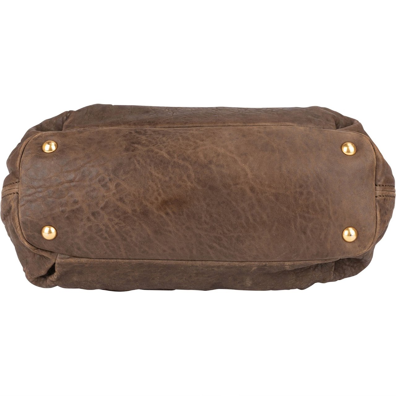 Miu Miu Miu Miu Nappa Monk Satchel City Handbag Bruin