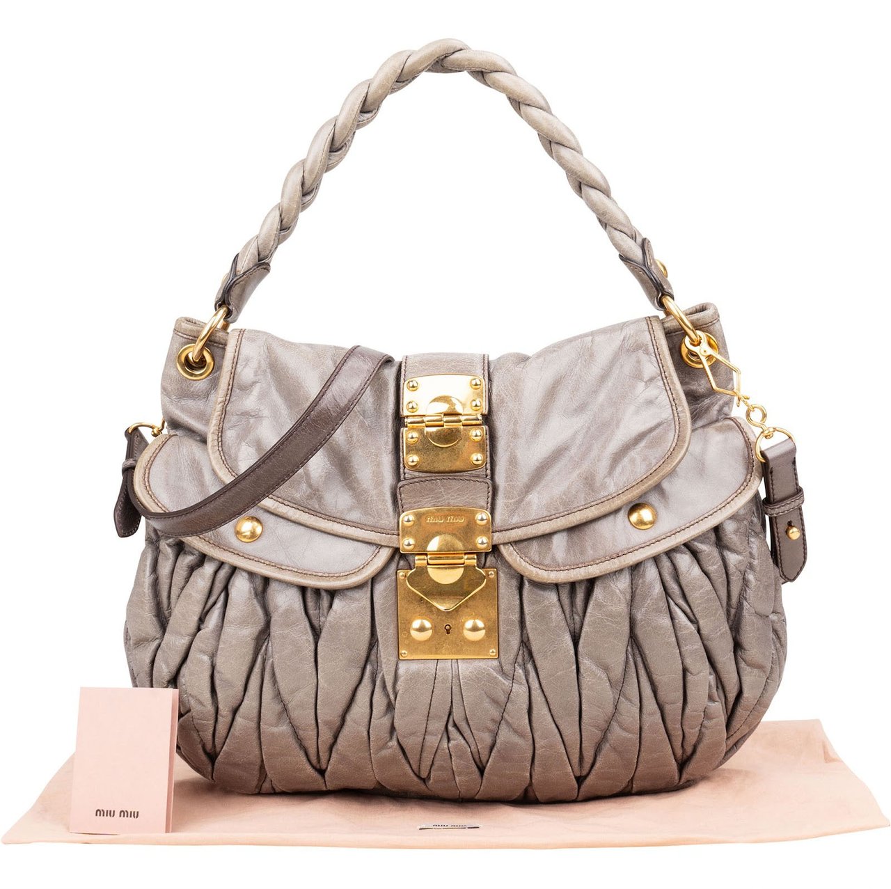 Miu Miu Miu Miu Quilted Leather City Handbag Divers