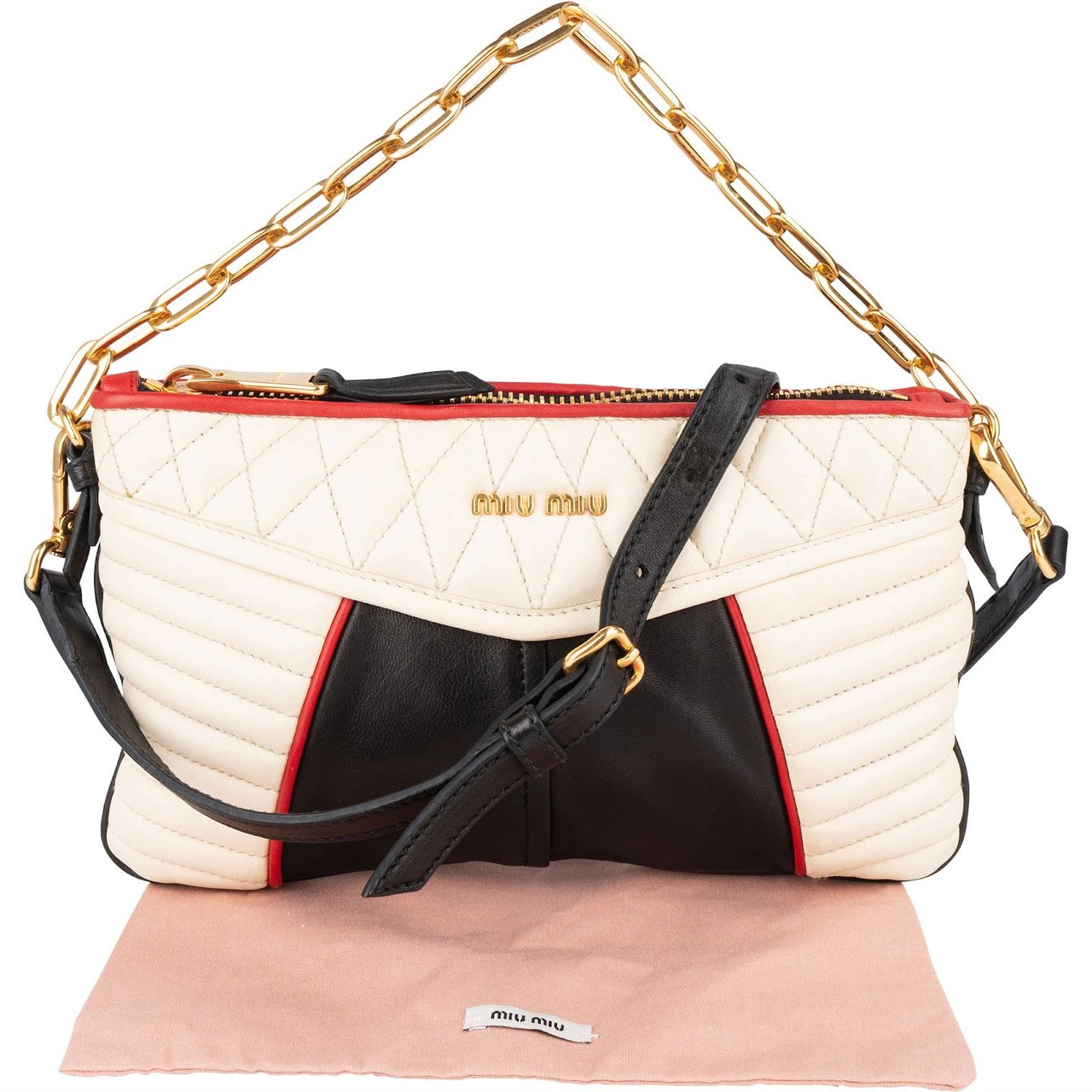 Miu Miu Miu Miu Quilted Leather Colorblock Handbag Divers