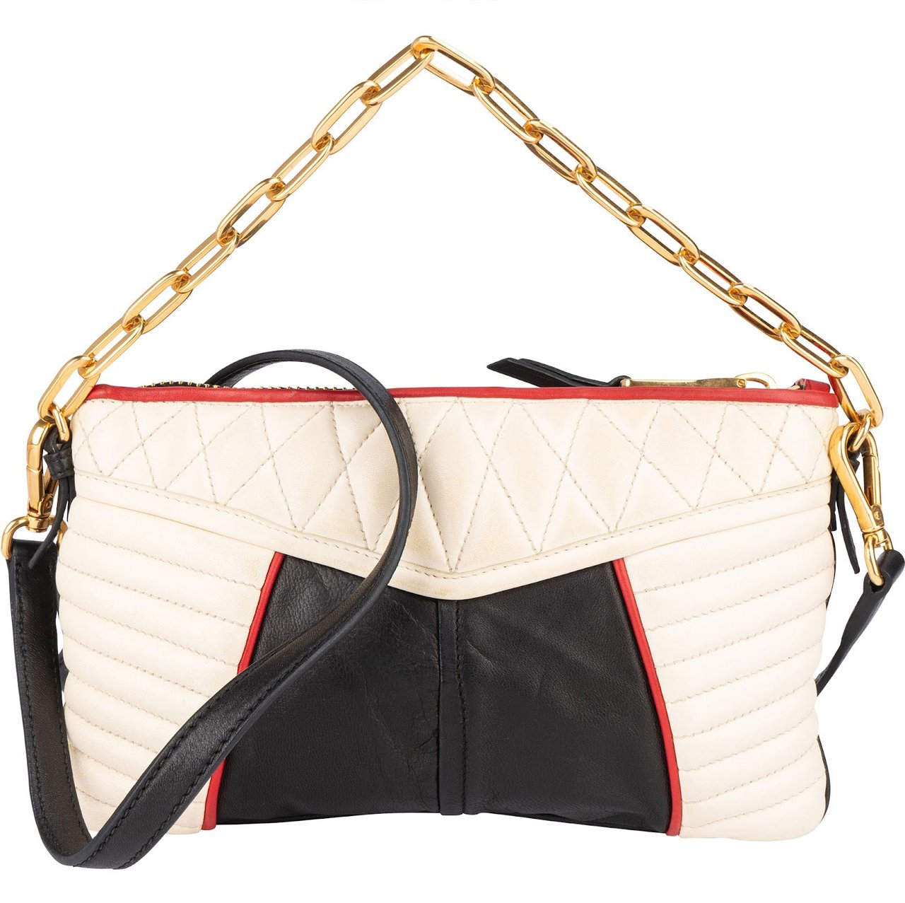 Miu Miu Miu Miu Quilted Leather Colorblock Handbag Divers