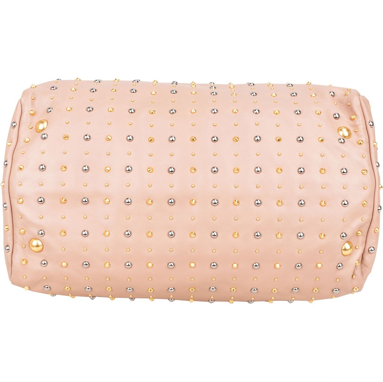 Miu Miu Miu Miu Studded Vitello Lux Tote Handbag Roze