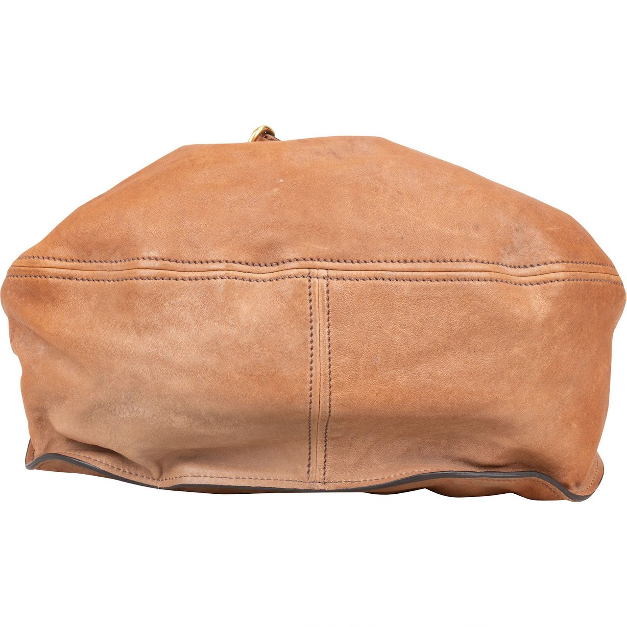 Miu Miu Miu Miu Brown Vitello Lux Leather Hobo Handbag Bruin