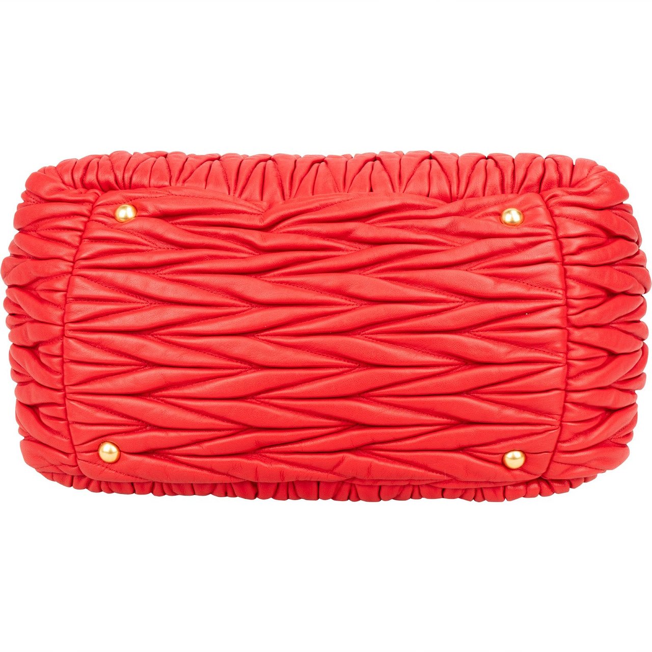 Miu Miu Miu Miu Matelassé Nappa Leather Handbag Rood