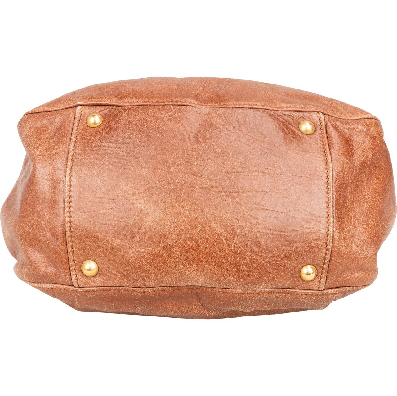 Miu Miu Miu Miu Vitello Lux Bow City Handbag Bruin