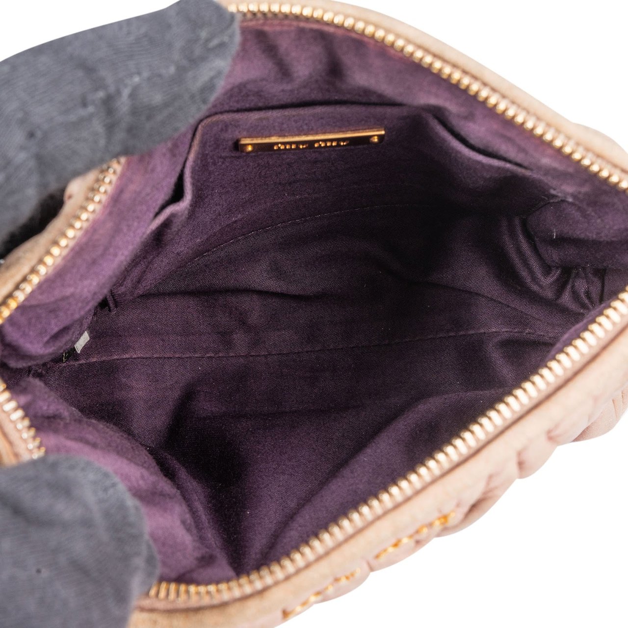 Miu Miu Miu Miu Matelassé Nappa Leather Padlock Shoulder Bag Rood