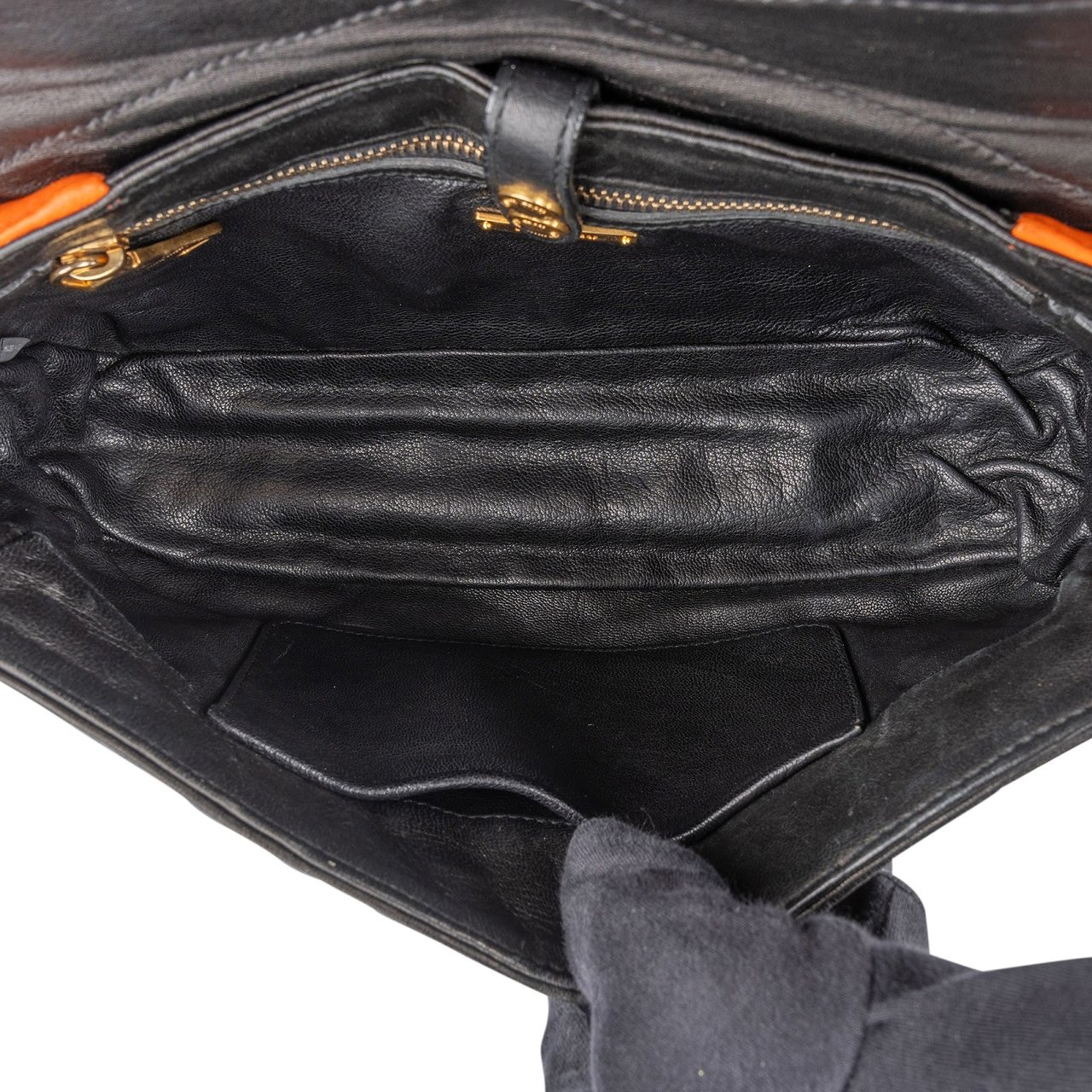 Miu Miu Miu Miu Quilted TricolorLeather Biker Crossbody Bag Zwart