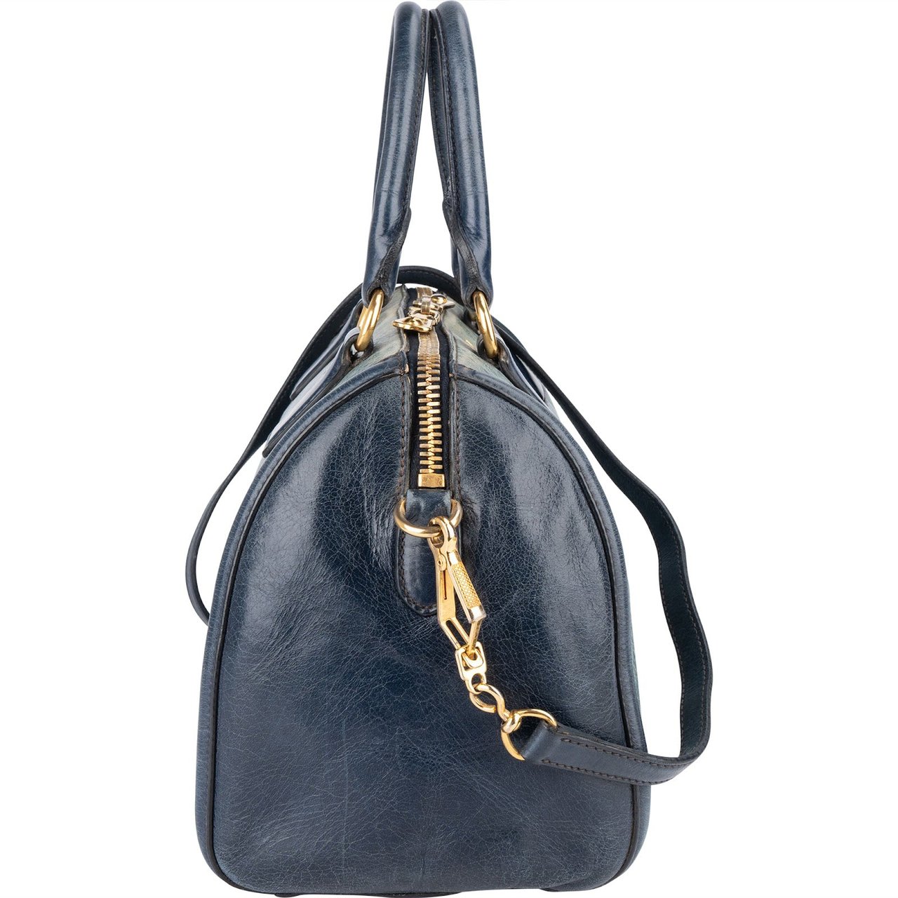Miu Miu Miu Miu Vitello Lux Bicolor Bauletto Handbag Blauw