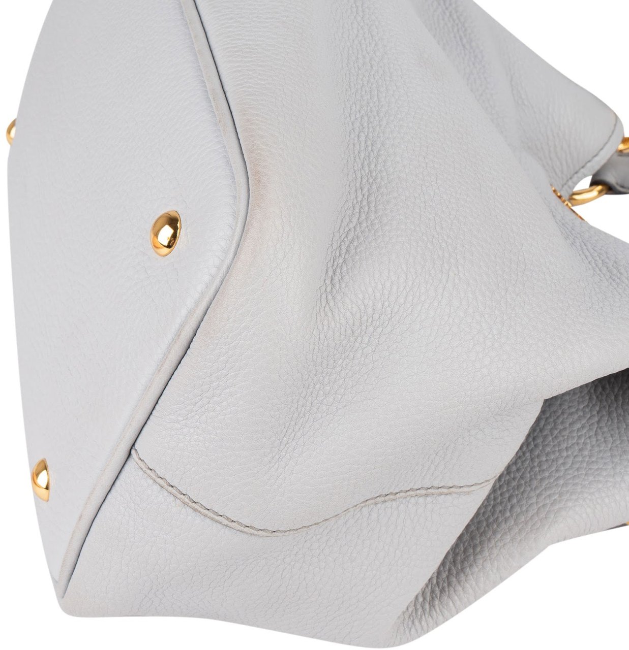 Miu Miu Miu Miu Vitello Lux Leather Handbag Donkergrijs