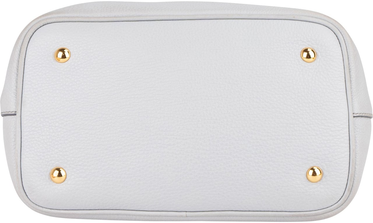 Miu Miu Miu Miu Vitello Lux Leather Handbag Donkergrijs