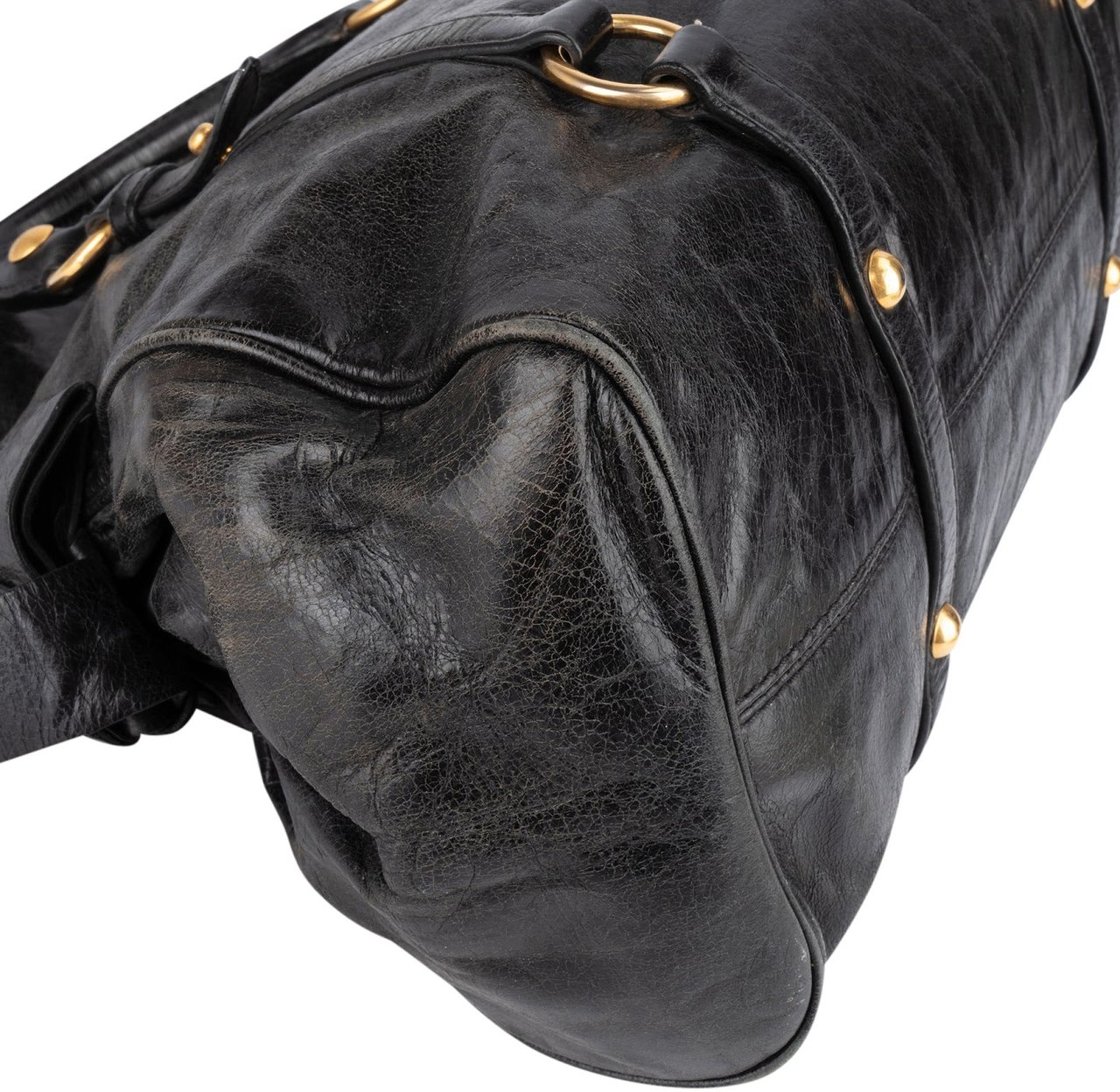 Miu Miu Vitello Lux Leather City Handbag Zwart